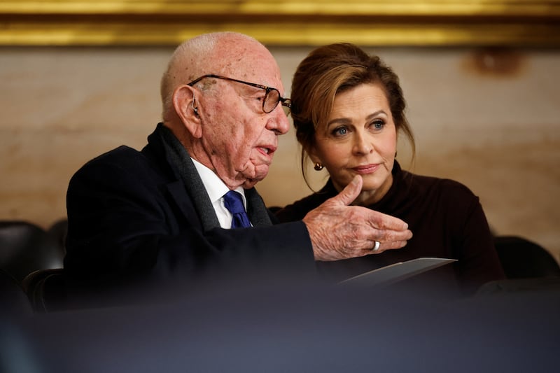 Former Executive Chairman of Fox Corp Rupert Murdoch attended the inauguration of President Donald Trump in January.