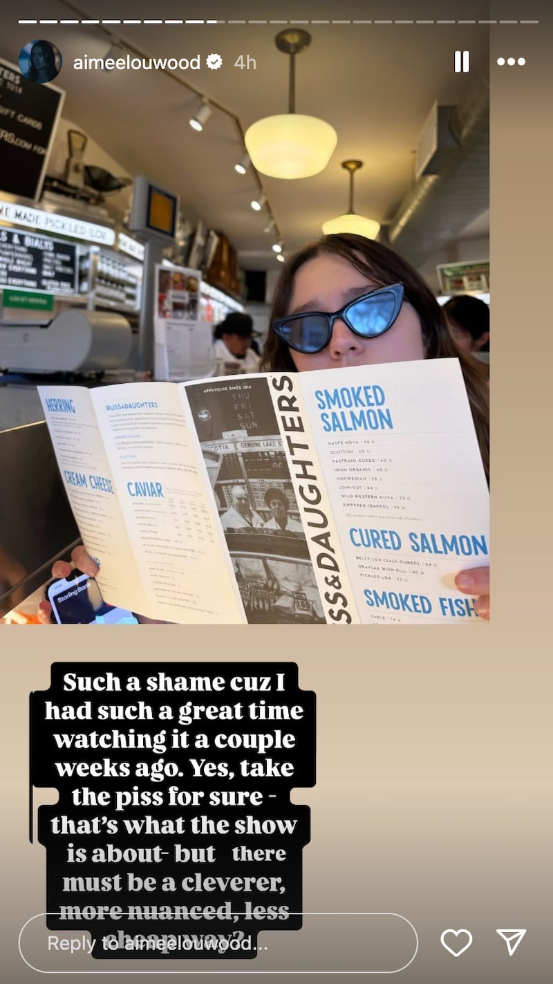 Aimee Lou Wood Instagram Story