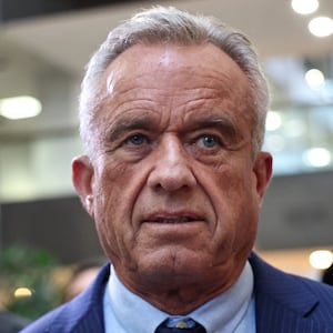 Robert F. Kennedy Jr. arrives for meetings at the Hart Senate Office Building on Capitol Hill in December.