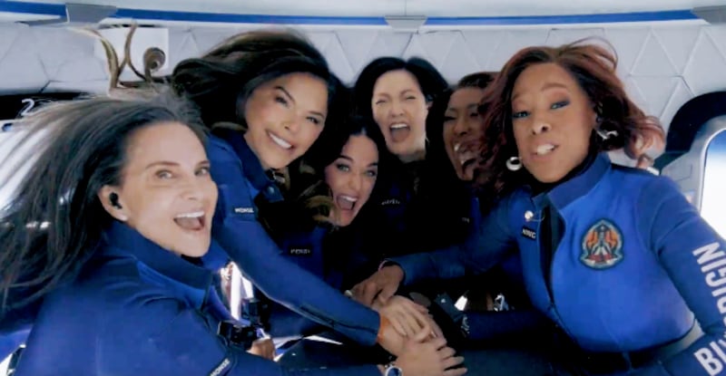 Blue Origin space flight crew screengrab