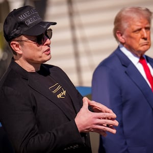 Elon Mus an Donald Trump.