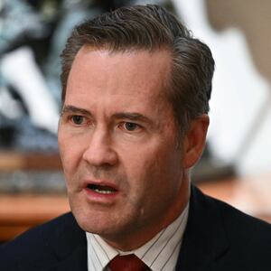 US National Security Advisor Mike Waltz speaks during a meeting with US President Donald Trump and US Ambassadors in the Cabinet Room of the White House in Washington, DC, on March 25, 2025.