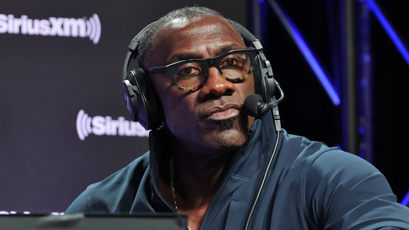Shannon Sharpe attends SiriusXM At Super Bowl LVII on February 09, 2023 in Phoenix, Arizona.