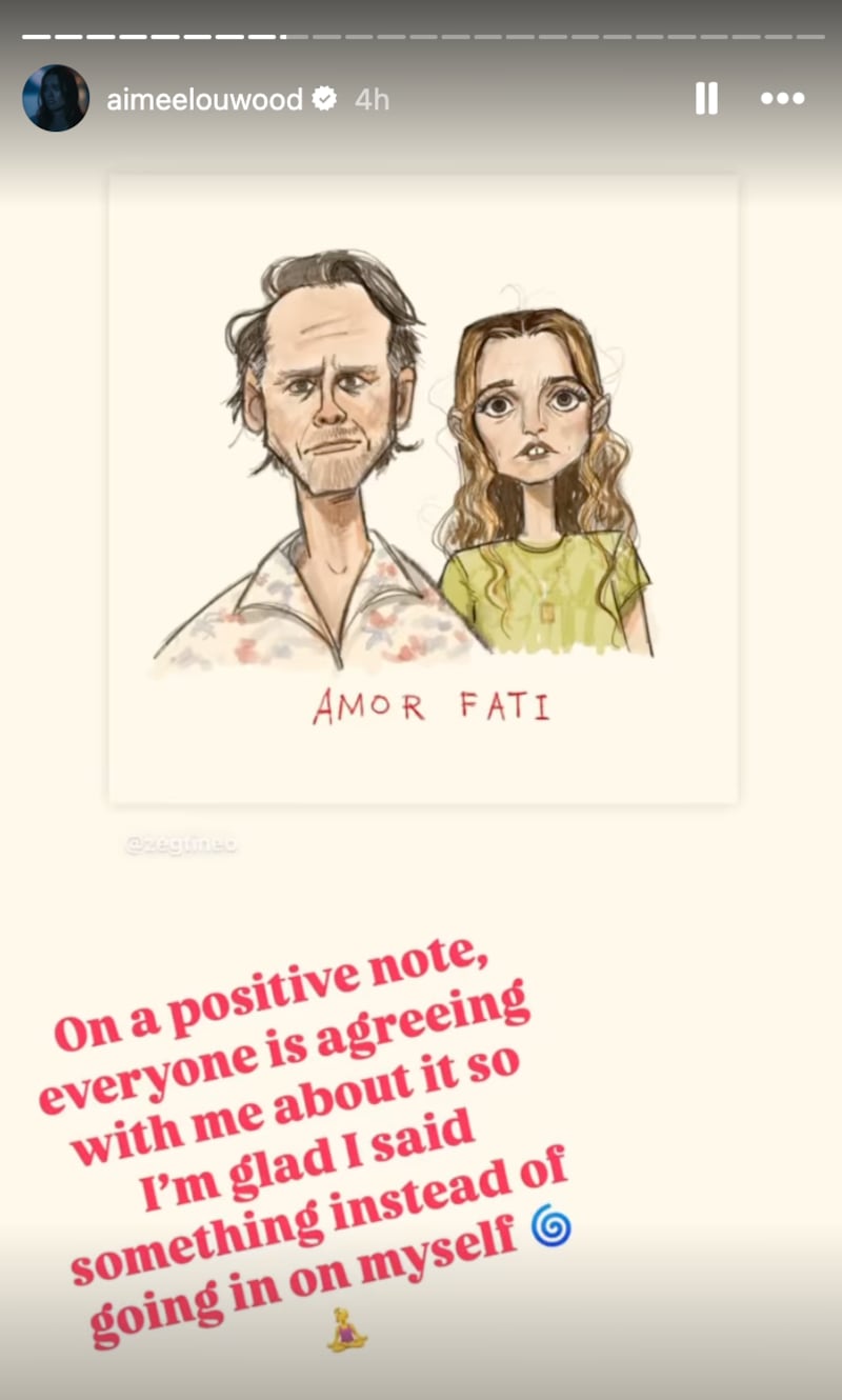 Aimee Lou Wood Instagram Story