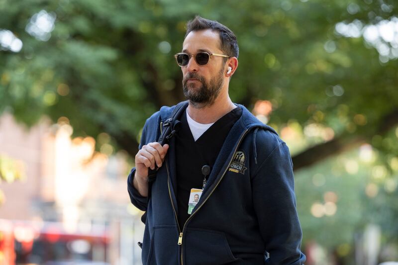 Robby walks to work in Pittsburg.